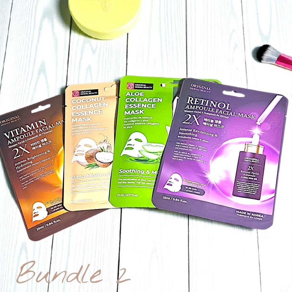 Derma Beauty Variety Mask Set | Vitamin, Coconut, Aloe, Retinol
